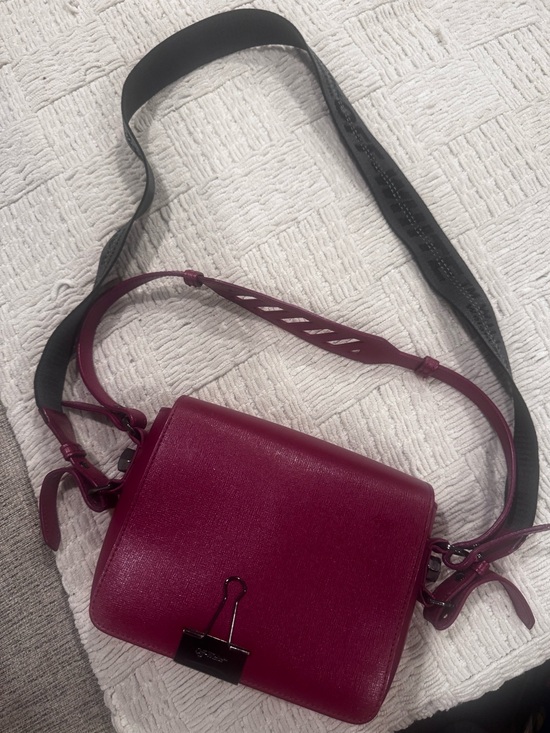 Handbags - Women's Leather Crossbody Bag in Deep Berry